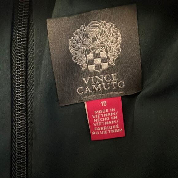 Vince Camuto Green Balloon Sleeve Crepe Chiffon Sheath Dress Size 10 New - Picture 4 of 4